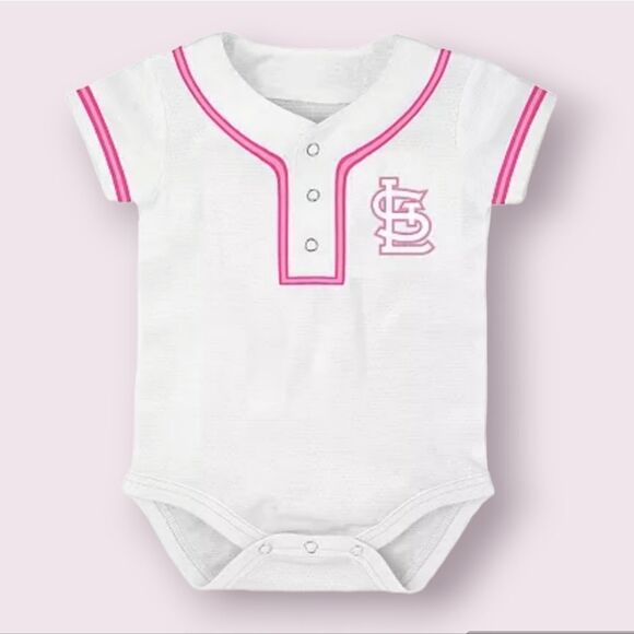 NEW! MLB Baby Girls St. Louis Cardinals Jersey Pink - Picture 1 of 4
